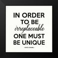 thumbnail image 2 of Z Studio 15x15 Black Modern Framed Museum Art Print Titled - One Must Be Unique, 2 of 5