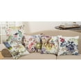 thumbnail image 4 of SARO 1760.M20S 20 in. Cabane Square Linen Down Filled Throw Pillow with Tropical Print - Multi Color, 4 of 4