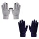 thumbnail image 1 of 2 pares de guantes de invierno para mujer con pantalla táctil, guantes de punto cálidos con forro de lana, puños elásticos, guantes de punto de invierno, 1 of 5