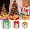 thumbnail image 3 of Juego de Cajas de Regalo iluminadas con LED, decoración interior y exterior con adorno y lazo, iluminación impresionante, novedad de 2024, 3 of 4