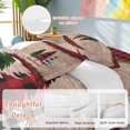 thumbnail image 2 of Buffalo Check Bedding Duvet Cover Set Full 4 Pieces Plaid Merry Christmas Trees on Retro Wooden Board Bedding Set with Zipper Closure,1 Comforter Cover 86x86 Inches 1 Flat Sheet & 2 Pillow Cases, 2 of 7