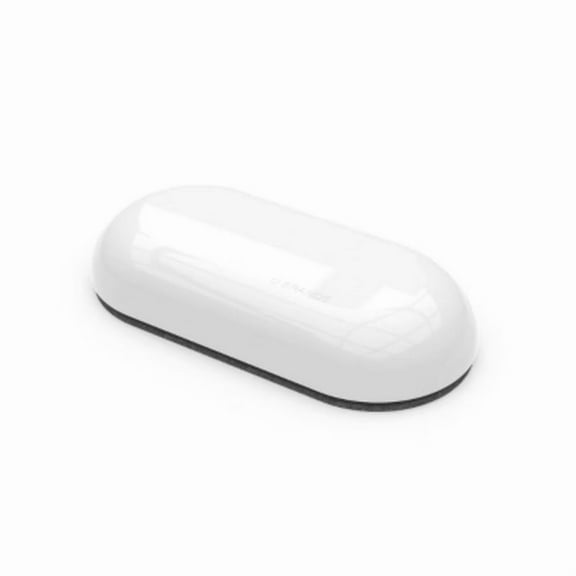 U Brands 3.5" x 7" Magnetic Board Eraser White: Dry Erase & Chalkboard Accessory, Fabric & Plastic, Gray/Black