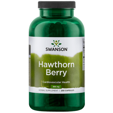 Hawthorn Herbal Supplement - Swanson Hawthorn Berry Capsules, 565 mg, 250 Ct