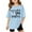 X18 Sky Blue, variant on Tisuna Toddler Shirts For Girls Size 3-4 Years Black Letter Print Lightweight Breathable T-Shirts Crew Neck Short Sleeve Summer Girls Tops