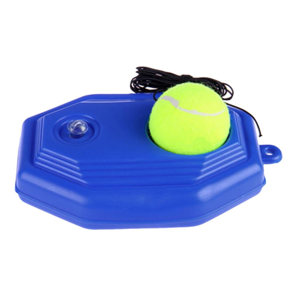 1pc Blue Plastic Racket Ball Trainer Single Tennis Practice Base Device Kit 