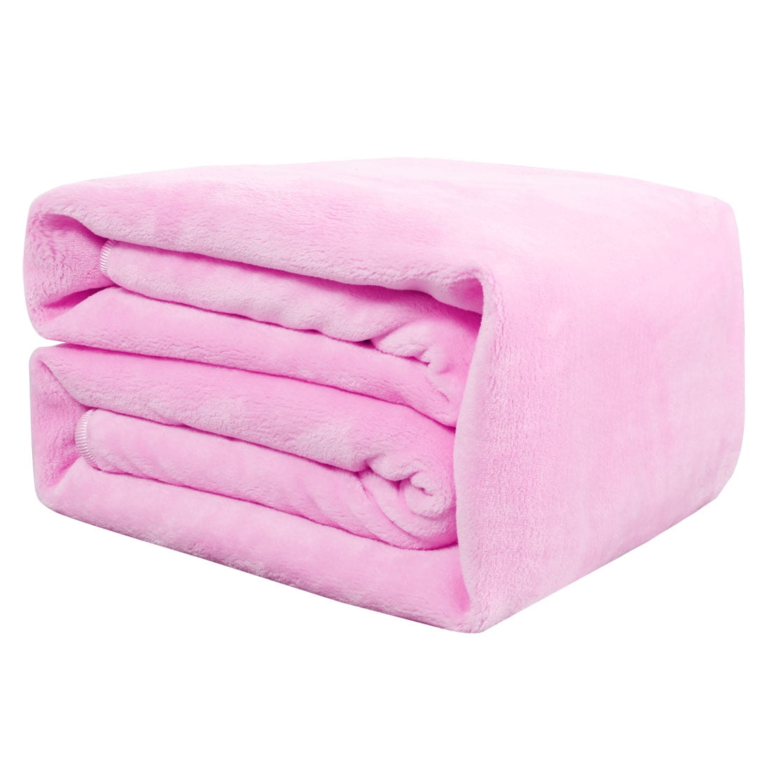 Home Plush Super Soft Warm Flannel Blanket Throw Pink 47 x 78 Inch