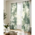 thumbnail image 5 of Sage Green Ombre Sheer Curtains 84 Inch Length 2 Panels Set for Living Room/Bedroom, Gradient Abstract Art Vintage Kitchen Curtains Grommet Semi-Sheer Curtains Drapes Window Treatments 52"x84"x2, 5 of 7