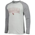 thumbnail image 2 of Men's Concepts Sport Heather Gray Arizona Cardinals Ledger Raglan Long Sleeve Henley T-Shirt, 2 of 3