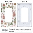 thumbnail image 3 of Yayeee Rocker Switch Wall Plate 1-Gang 4.6"x2.9" Home Decorative Outlet Cover, Brown Christmas House, 3 of 6