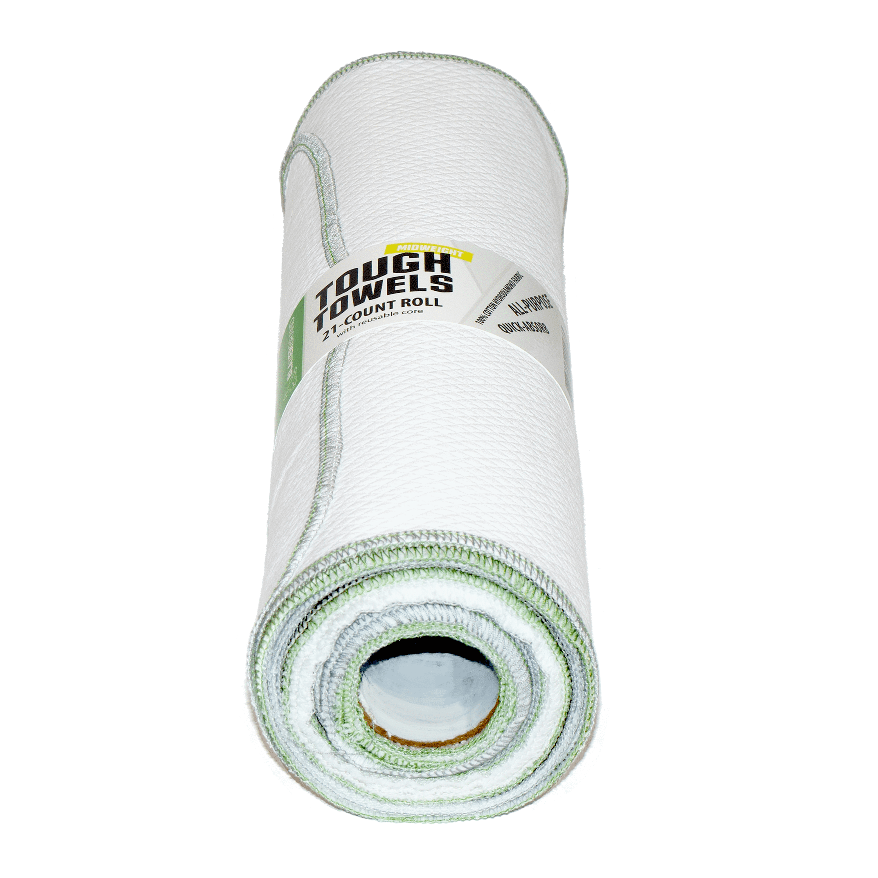 Tough Towels - 1 Roll of 21 Reusable Paper Towels, Large, Washable, Absorbent, HydroDiamond Cotton