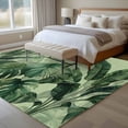 thumbnail image 4 of Palm Leaves Tropical Area Rugs 8'x10', Washable Small Throw Rugs for Living Room Patio, Green Botanical Summer Green Ombre Indoor Outdoor Rug Non-Slip Low Pile Carpet Runner Reversible Floor Mats, 4 of 8