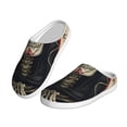 thumbnail image 2 of Goofa Gothic Skull With Roses Print Womens Mens Cotton Lightweight House Slippers , Washable Home Slippers,Indoor Comfy Bedroom Cozy Slippers-44/45, 2 of 7