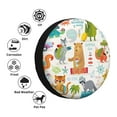 thumbnail image 4 of Salouo Travel Animals Print Spare Tire Cover 14-17 inch Spare Tire Protector Universal Tough Tire Wheel Cover for Trailer SUV and Truck-15 inch, 4 of 6