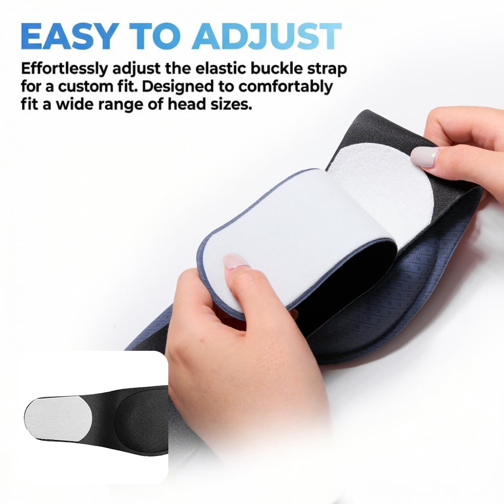 FACEMOON 3D Contoured Blackout Sleep Mask Weighted for Men and Women Tranquil Sleep Time Soft Memory Foam Zero Eye Pressure Evening Relaxation Black
