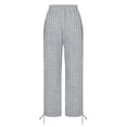 thumbnail image 5 of Bovemsi Wide Leg Pants Woman Women's And Fashionable Geometric Texture Beach Casual Travel Pants, 5 of 9