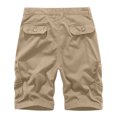 thumbnail image 4 of IROINNID Clearance Cargo Shorts for Men Plus Size Cargo Shorts Multi-Pockets Relaxed Summer Beach Shorts Pants,Khaki, 4 of 4
