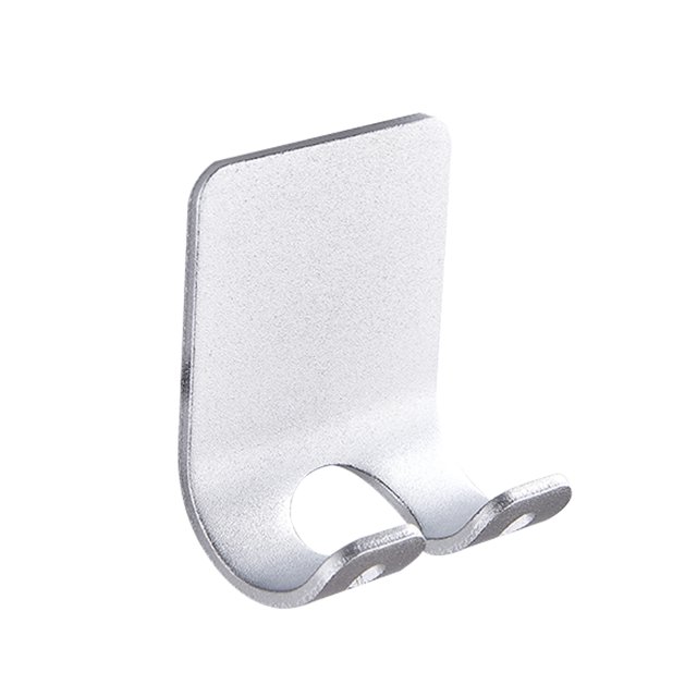 Injueey Soporte de montaje en pared de aluminio, soporte adhesivo, gancho de enchufe, estante, decoración, reemplazo de baño para accesorios de secador Juegos de accesorios de baño Plata Injueey JJ23435-00