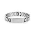 thumbnail image 1 of JeenMata Pulsera de identificación de plata pulida para hombre - Joyería elegante y moderna entrelazada, 1 of 6