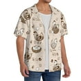 thumbnail image 2 of Pofeuu Retro Rooster Print Mens Casual Short Sleeve Shirts Beach Summer Spread Collar Pocket Tops Men's Casual Short-sleeved Shirt-XX-Large, 2 of 5