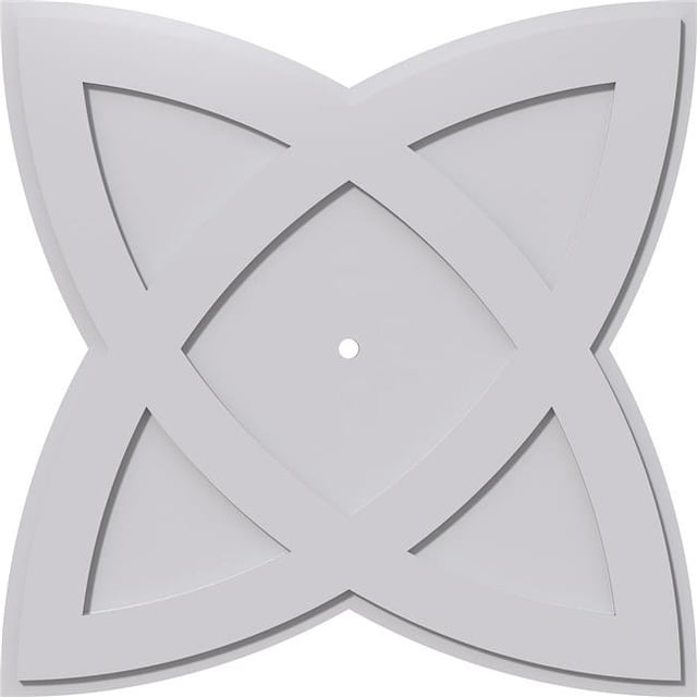 Ekena Millwork CMP34CM-01000 34 in. OD x 1 in. ID Square Cosmo Architectural Grade PVC Contemporary Ceiling Medallion