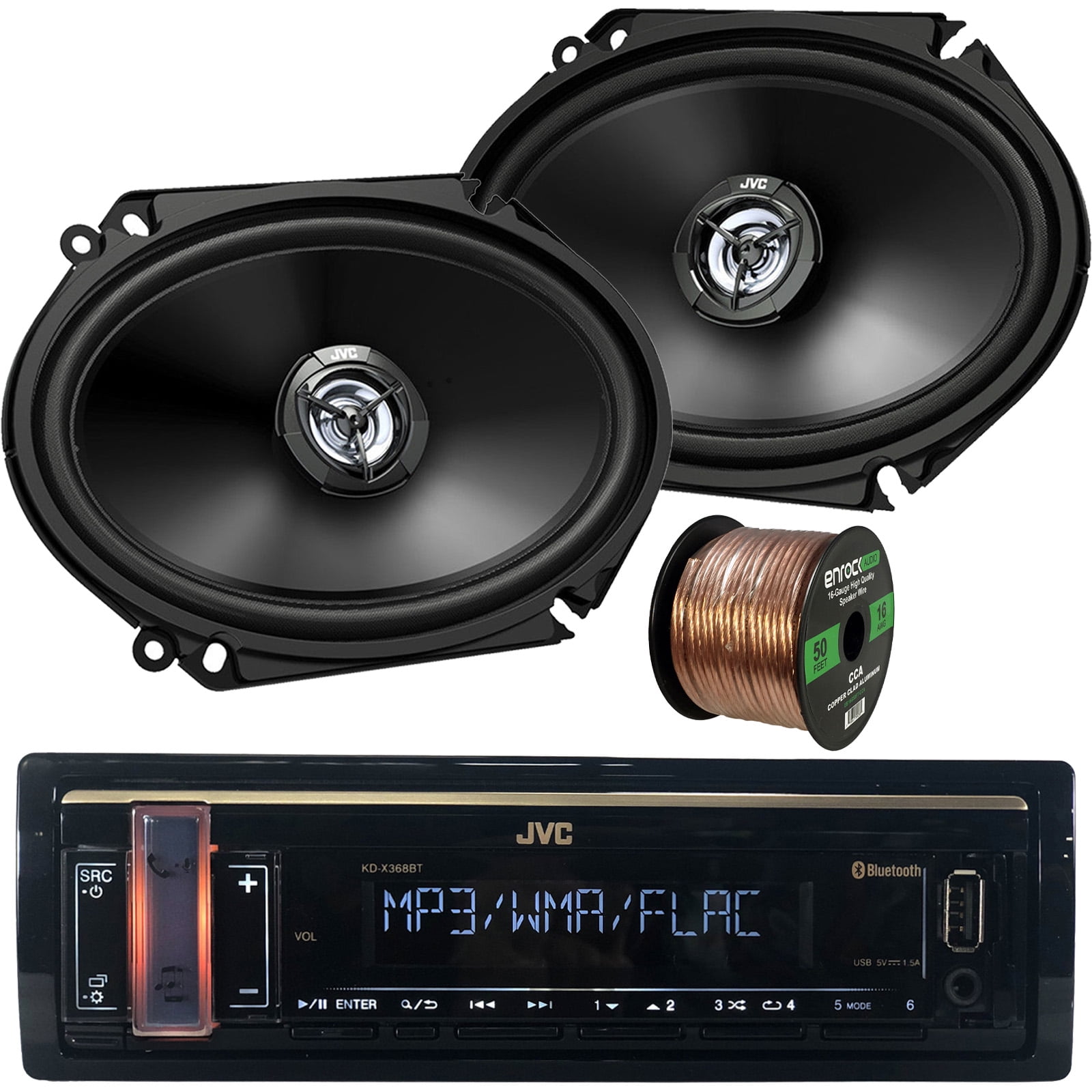 JVC Single DIN Digital Media USB AUX Bluetooth AM/FM Stereo Car Audio