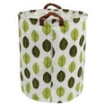 thumbnail image 6 of AUCHEN Large Collapsible Laundry Hamper with Handles,Storage Baskets,Waterproof Dirty Clothes Laundry Basket,Foldable Bin Storage Basket Organizer for Kids Baby Toy Collection(Round - Oval Leaves), 6 of 8