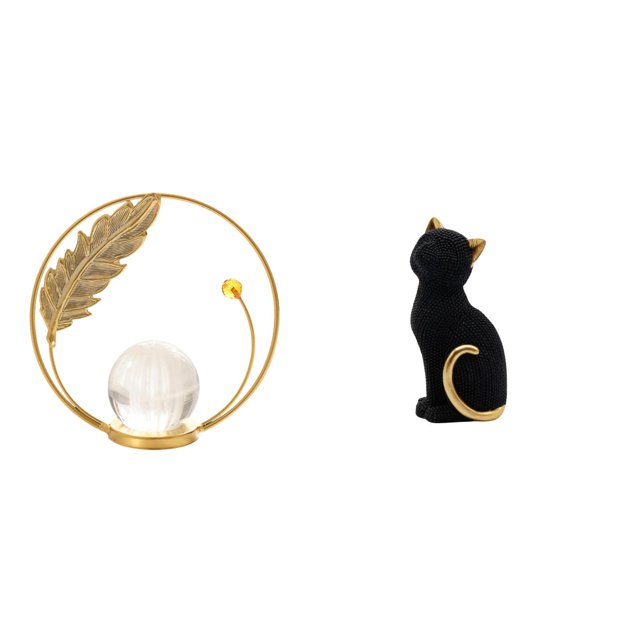 Figura decorativa de resina y metal con forma de bola, ideal para colocar en el pasillo, , el dormitorio, la sala de estar, la oficina, la