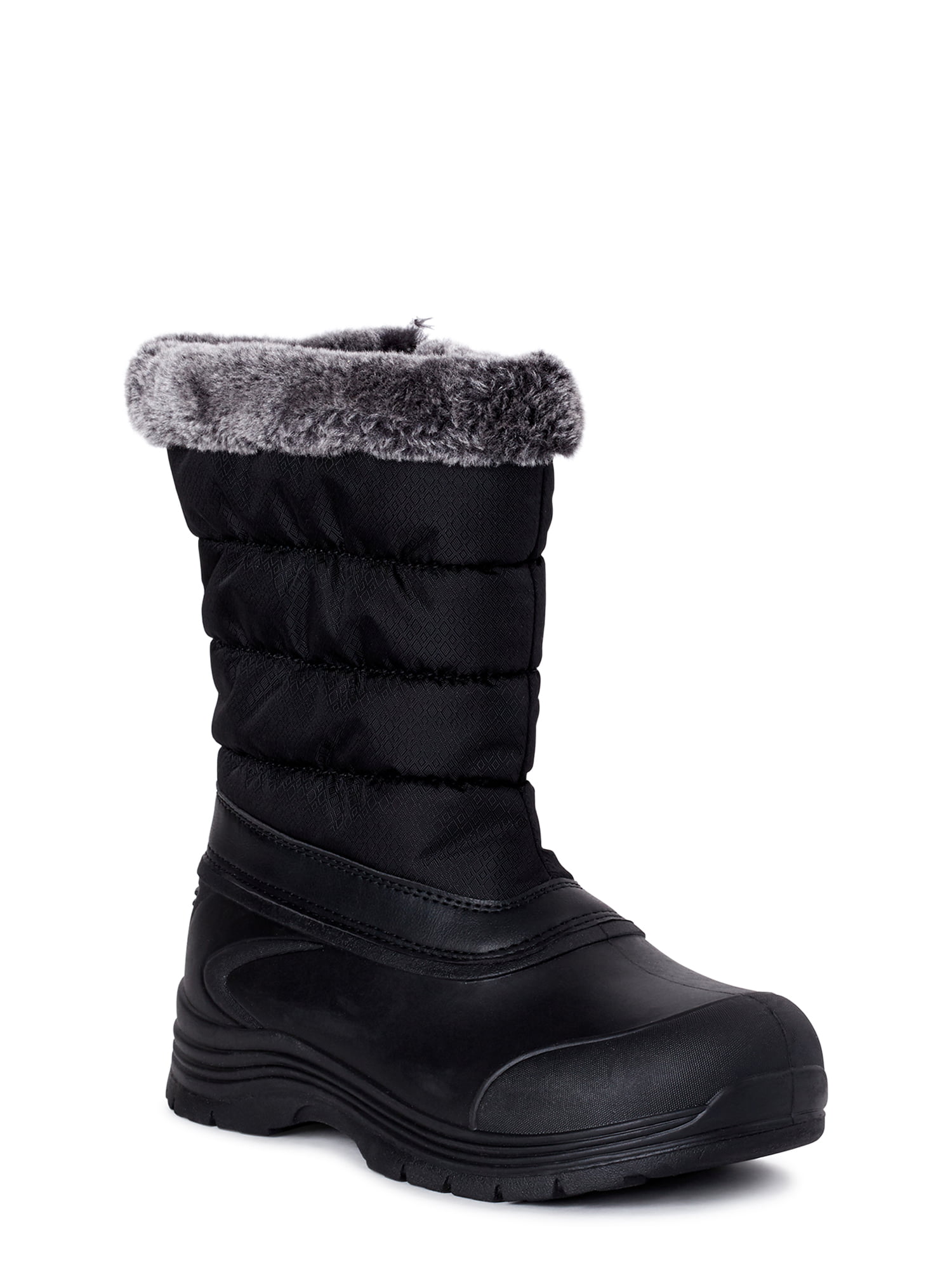 Women's Time and Tru Tall Slouch Winter Black Boot