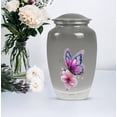 thumbnail image 5 of Butterfly Cremation Urn for Human Ashes, Large Decorative Urn for Adult Female, Elegant Pink & Blue Butterfly with Flower, Funeral Urn with Velvet Bag (10 Inch 1 Pc), 5 of 7