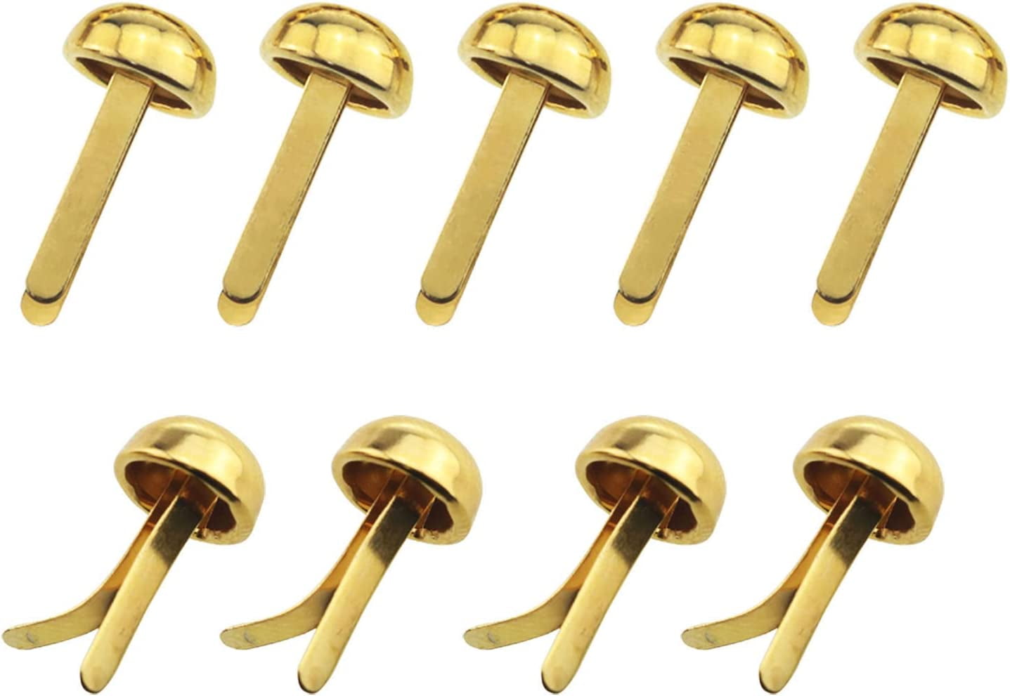 Paper Fastener 200PCS Golden Round Metal Fasteners Split Pins for Paper