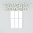 thumbnail image 2 of Floral Window Valance Pack of 2, Botanical Twig Branches Gardening Foliage Growth Natural Plants Pattern, Rod Pocket Curtain Valances Kitchen Bedroom, 54" X 18", Jade Green and Coconut, by Ambesonne, 2 of 4