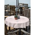 thumbnail image 3 of Outdoor Tablecloth with Umbrella Hole Zipper Vintage Flowers Round Tablecloth 60" Waterproof Outside Table Cloth Spring Floral Pink Grey Retro Art Patio Table Cover Tablecloths for Picnic Party, 3 of 8