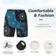 thumbnail image 3 of Balery Bohemian Turtle Bañador para hombre, shorts de playa de secado rápido con entrepierna y forro de compresión-Large, 3 of 6
