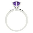 thumbnail image 4 of 2 ct Round Cut Natural Amethyst Solitaire Engagement Ring for Women in 18K White Gold, 4 of 5