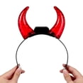 thumbnail image 3 of EeaseMX 1 diadema luminosa con forma de cuerno de diablo y LED brillante para disfraz, decoración para fiestas., 3 of 7
