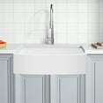 thumbnail image 2 of ANZZI Mesa Farmhouse Solid Surface 33 in. Kitchen Sink with Strainer in Matte White, 2 of 11