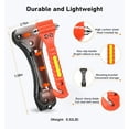 thumbnail image 2 of 4-Pack Car Safety Hammer, Window Breaker and Seat Belt Cutter with Reflective Tape for Home Rescue and Lifesaving Survival Kits, 2 of 5