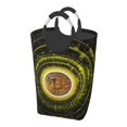 thumbnail image 1 of DouZhe 50L Rectangular Laundry Basket, Crypto Currency Bitcoin Prints Waterproof Foldable Laundry Hamper with Aluminum Handles, 1 of 6
