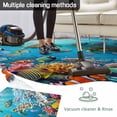 thumbnail image 5 of Ocean Sea Turtle Outdoor Rug for Patio/Deck/Porch, Non-Slip Large Area Rug 5 x 7 Ft, Blue Coastal Fish Coral Jellyfish Marine Life Indoor Outdoor Rugs Washable Area Rugs, Camping Rug Carpet Runner, 5 of 8