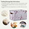 thumbnail image 5 of Coolnut Violet Flowers Foldable Storage Basket for Shelves, Collapsible Sturdy Storage Bin with Handles, Canvas Storage Cube for Organizing Closet 2PCS Decor Gifts, 5 of 7