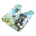 thumbnail image 2 of Toilet Rug U-Shaped Bathroom Rugs Non-Slip Soft Plush Machine Washable Contour Bath Mat Like Summer Cow 24x20, 2 of 9
