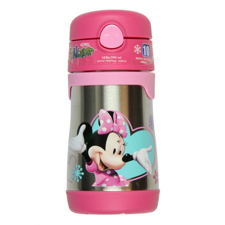 UPC 041205693642 product image for THERMOS Vacuum Insulated Stainless Steel 10 OZ Straw Bottle, Minnie's Bow-Tique | upcitemdb.com