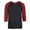 Burgundy/Blue, variant on Men's 3/4 Sleeve Crew Neck Casual Dynamic Cotton Raglan T Shirts, Burgundy/Charcoal Gray L, 1 Pack