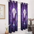 thumbnail image 3 of Dreamy Purple Butterfly Pattern (88)-2 Study Room Living Kitchen Bedroom For Blackout Curtain Printed 2 Panels, 3 of 6