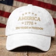 thumbnail image 3 of USA 250th Anniversary Baseball Cap America 1776 250 Years Freedom Vintage Style Hat Adjustable Unisex Casual Outdoor Wea, 3 of 5