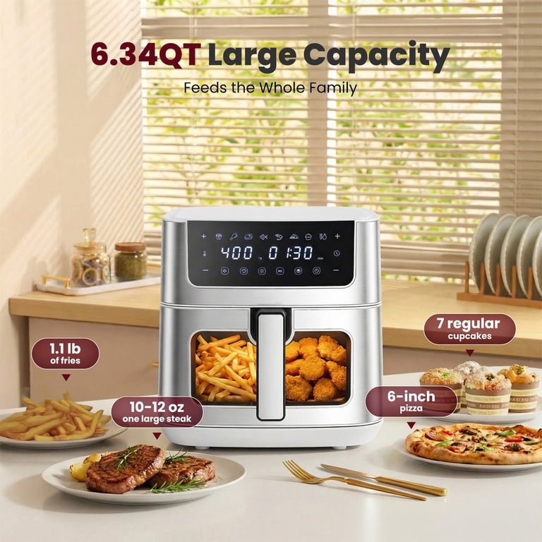 EDX 6-Quart Stainless Steel Air Fryer photo 3
