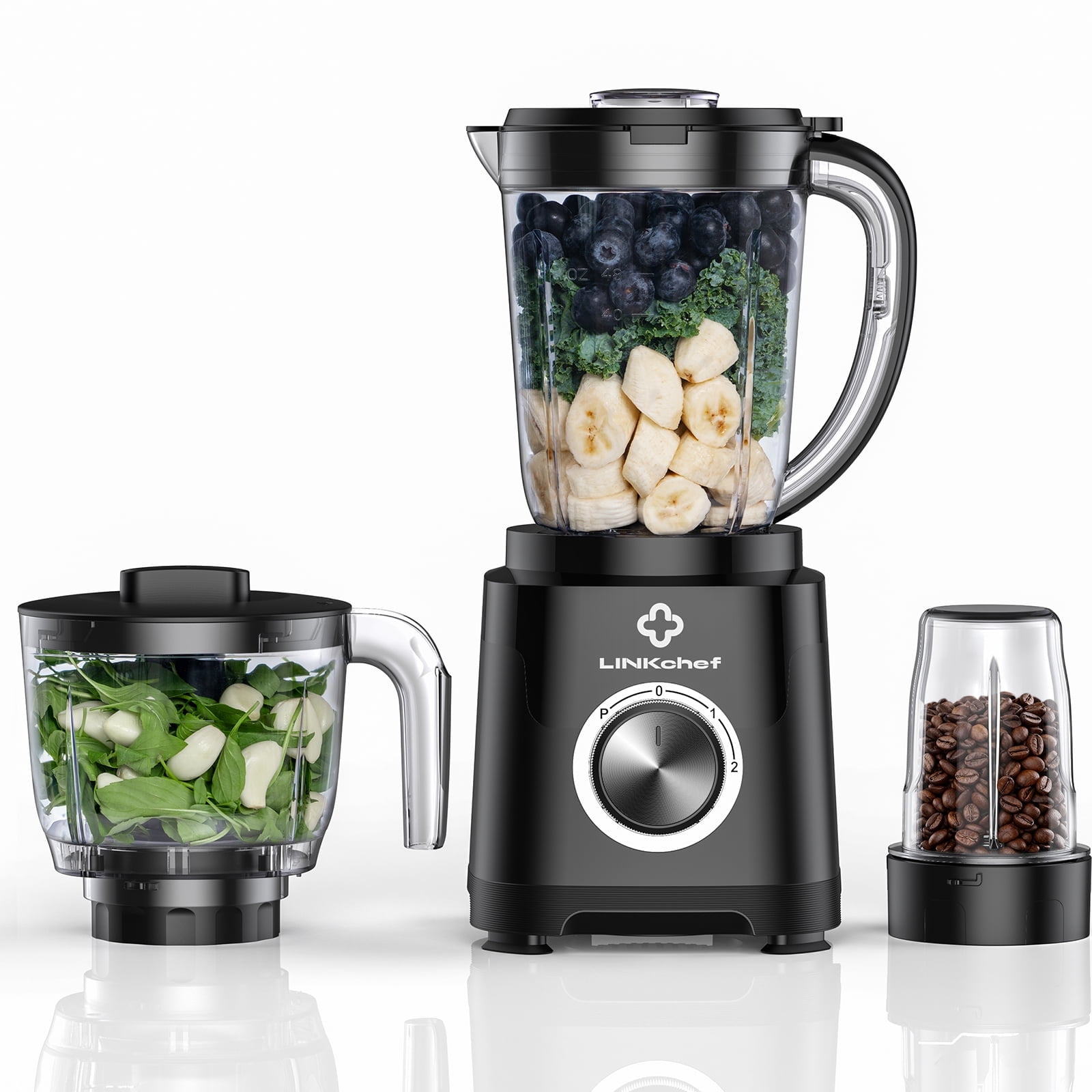 LINKChef 3-in-1 Smoothie Blender & Food Processor, 450W photo 6