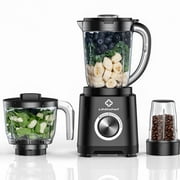 LINKChef Smoothie Blender 57oz Food Processor Combo with Powerful Chopper Grinder