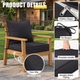 thumbnail image 6 of Kimunuk 2 Set Outdoor Cushion for Patio Furniture, 22" L X 24" W X 5" H Waterproof Outdoor Deep Seat Cushions with Tie for Patio Chair, Grey, 6 of 8