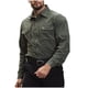 thumbnail image 1 of Blusa y camisa de manga larga con cuello vuelto para hombre, estilo casual, de color liso, con botones y bolsillos, de poliéster., 1 of 6